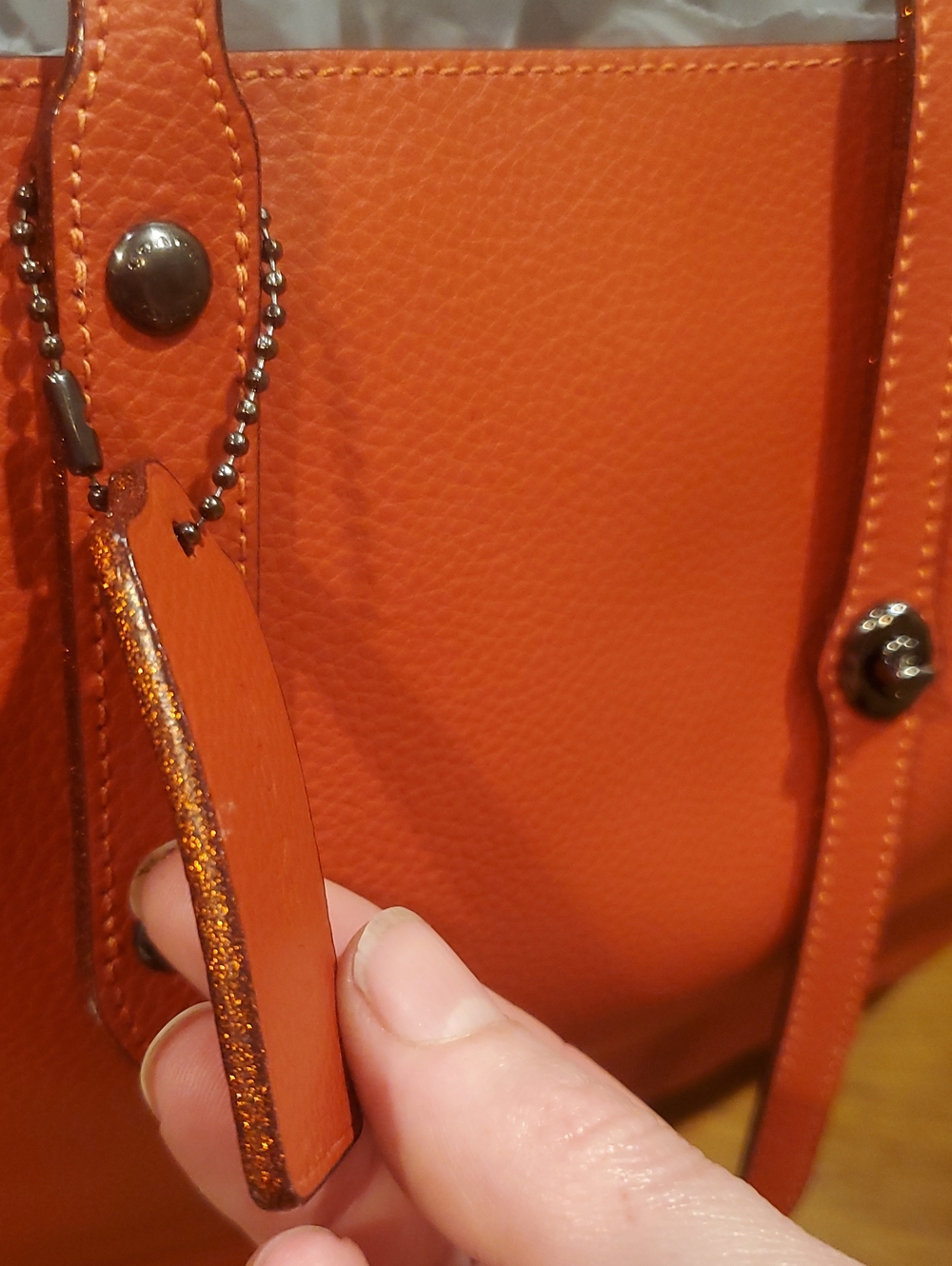 Like NEW Coach Market Tote Glitter Edge - Picture 9 of 15